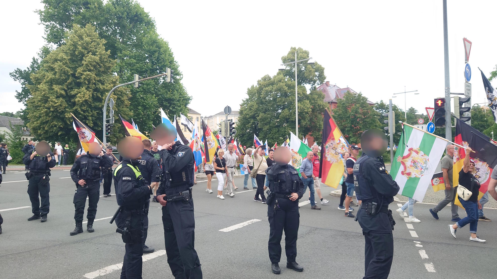 Reichsbürgerauflauf in Greiz
